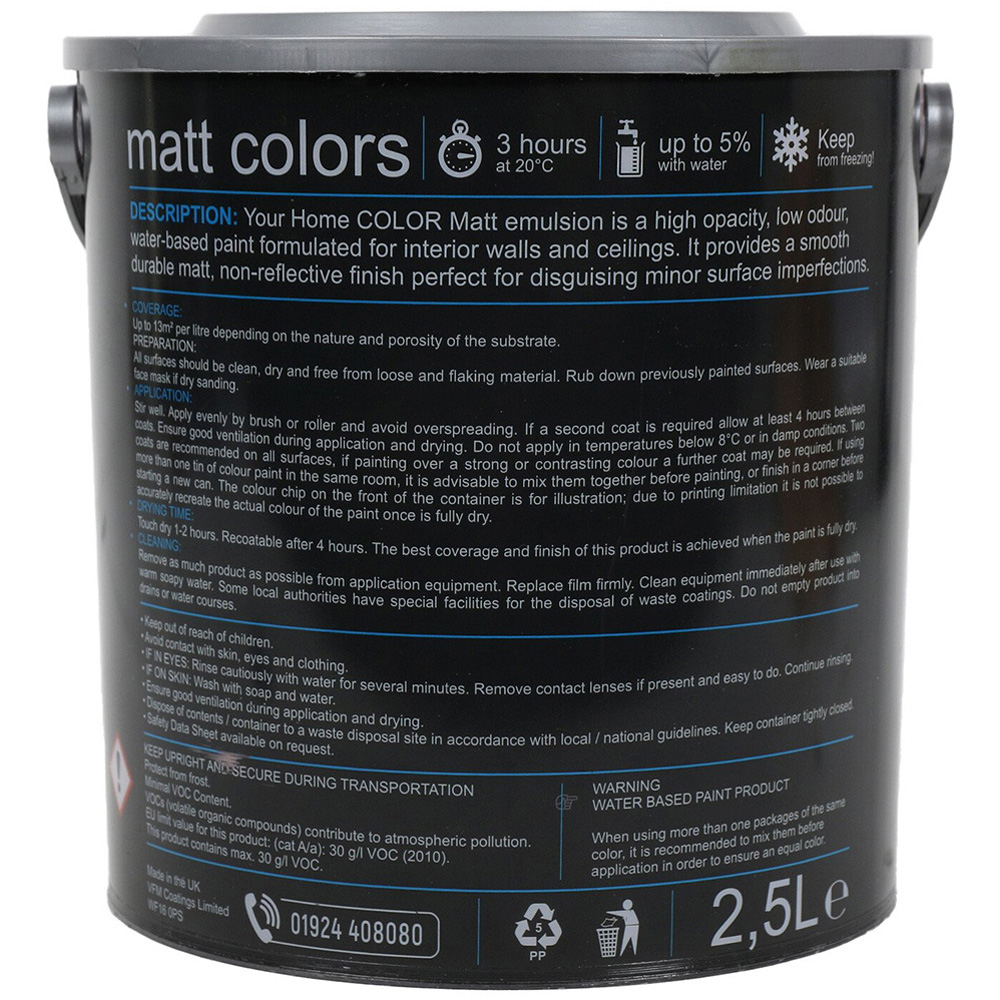 Your Home Walls & Ceilings Dusky Rose Matt Emulsion Paint 2.5L Image 4