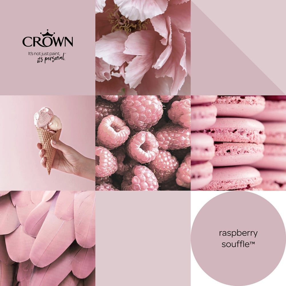 Crown Walls & Ceilings Raspberry Souffle Matt Emulsion Paint 2.5L Image 6