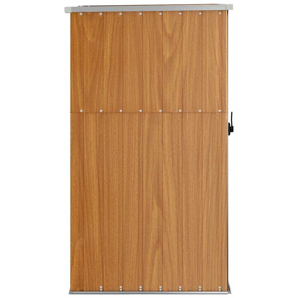 vidaXL 2.9 x 2.9ft Brown Galvanised Steel Pent Garden Tool Shed Image 4