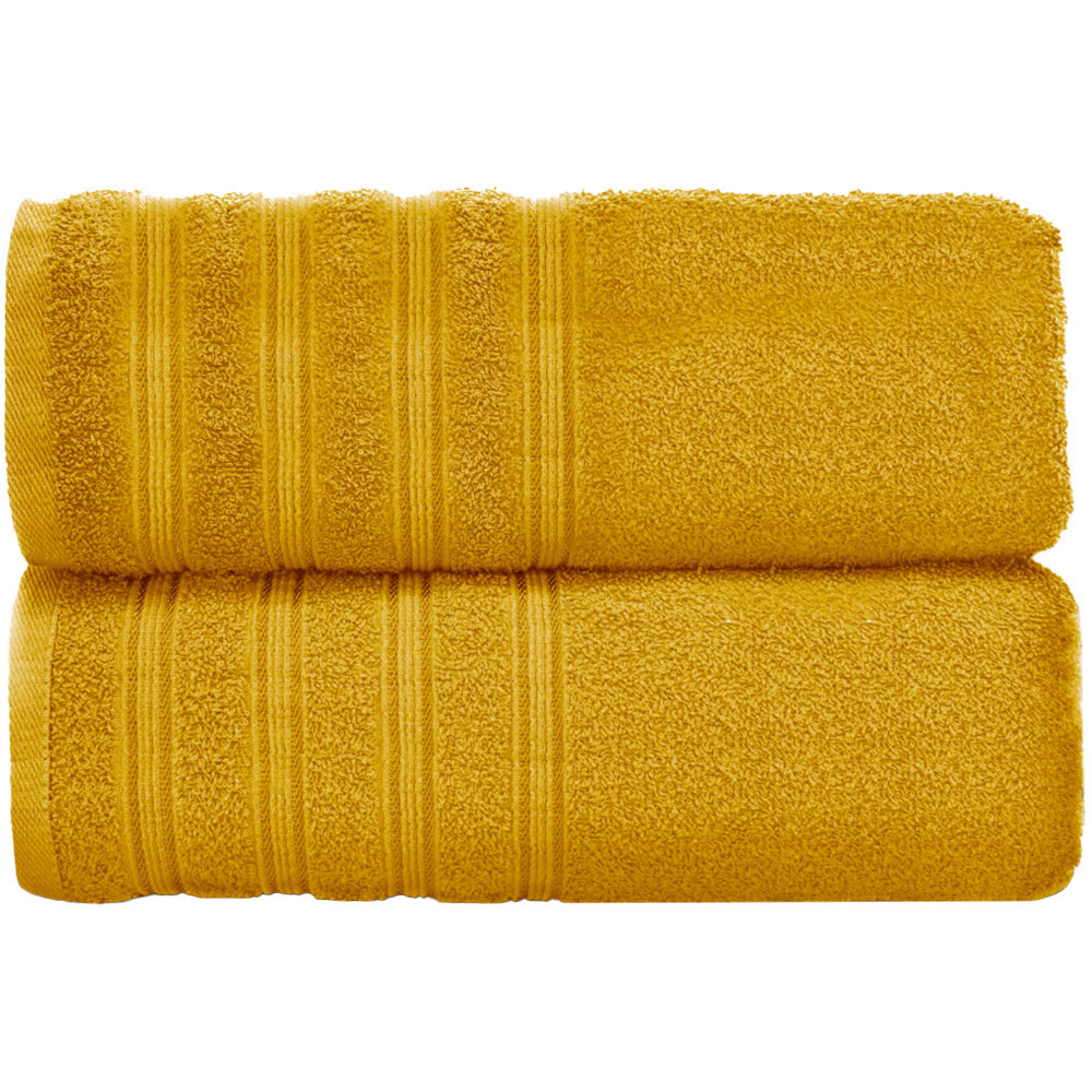 Velosso Hampi Cotton Yellow Bath Sheet Set of 2 Image 1