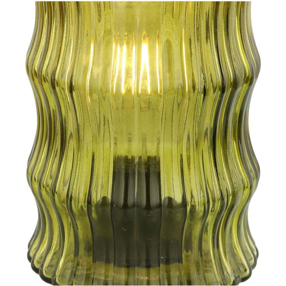 Ribbed Wavy Battery-Operated Light Olive Image 5
