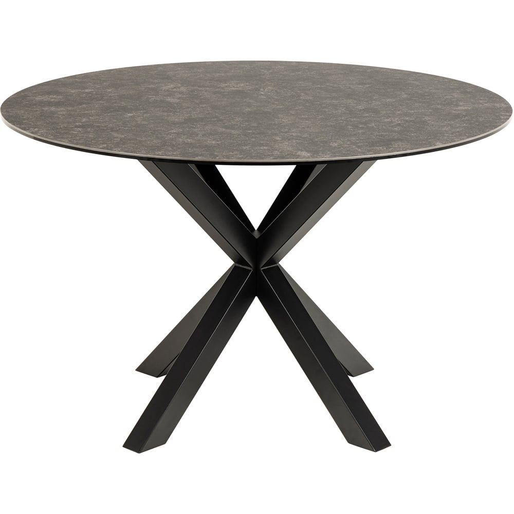 Florence Heaven Ceramic 4 Seater Round Dining Table Black Image 3