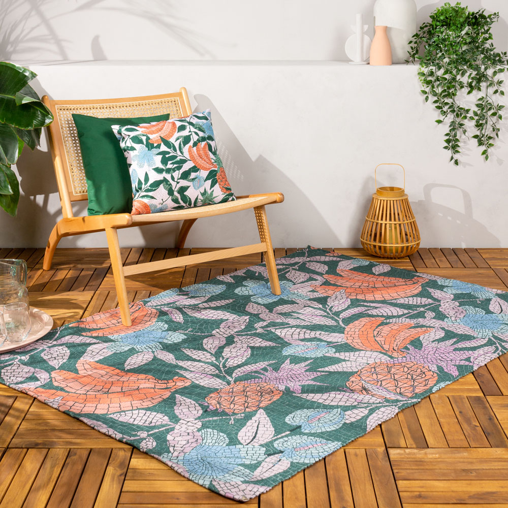 furn. Cypressa Jade Washable Outdoor Rug 120 x 170cm Image 2
