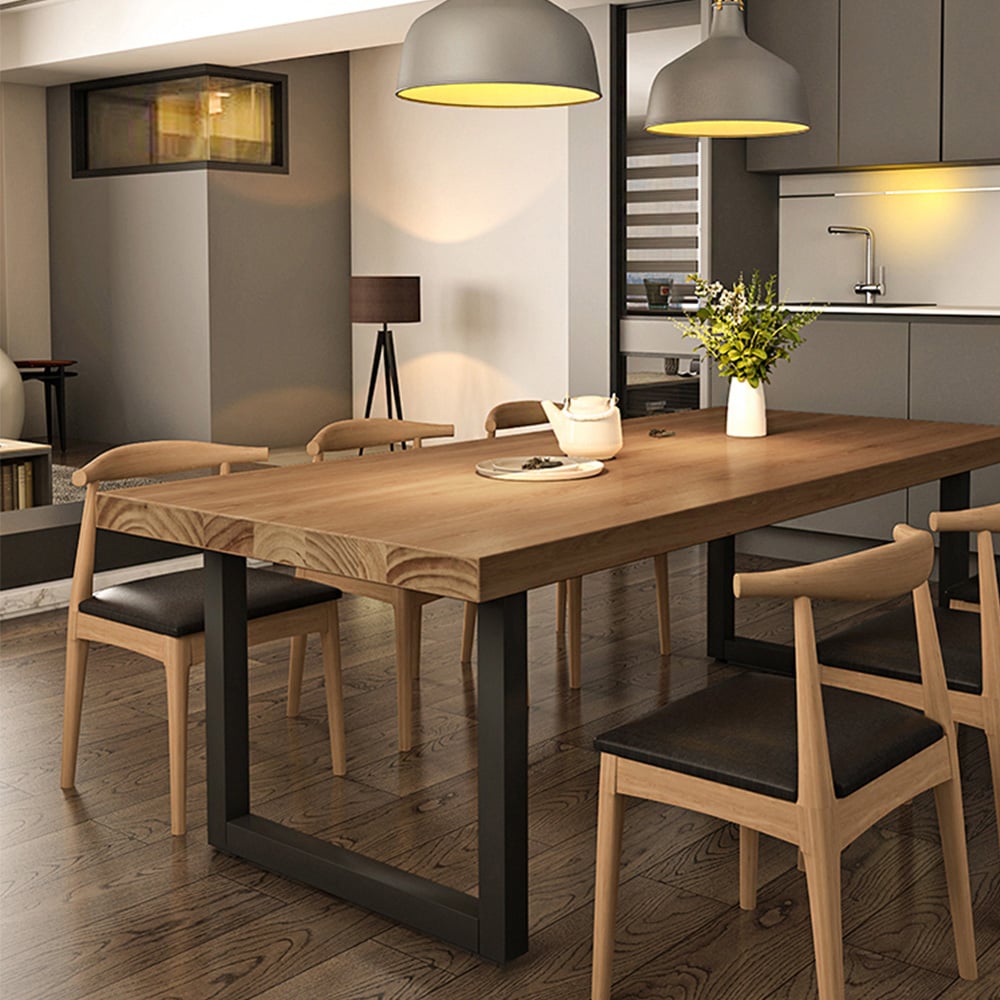 Living and Home 2 Pack Black Industrial Rectangular Metal Table Leg 30 x 40cm Image 7