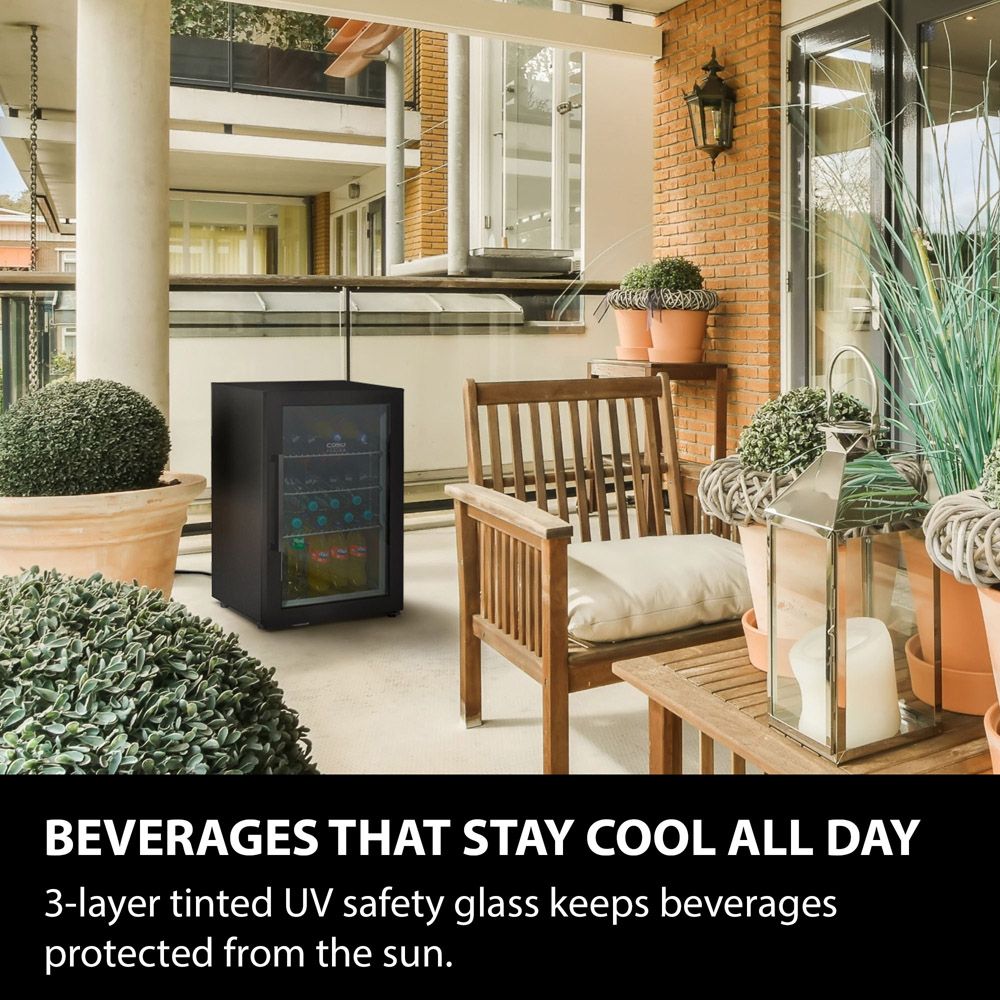 CASO Design 703 Black BBQ Wine Cooler with Left Hinge 63L Image 5