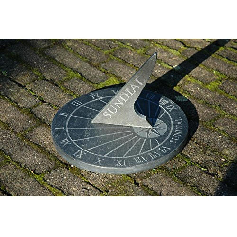 Fallen Fruits Slate Round Garden Sundial Image 2
