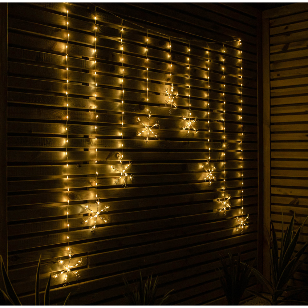 Samuel Alexander FlexiBrights 267 Warm White LED Snowflake Curtain Light 1.2 x 1.2m Image 3