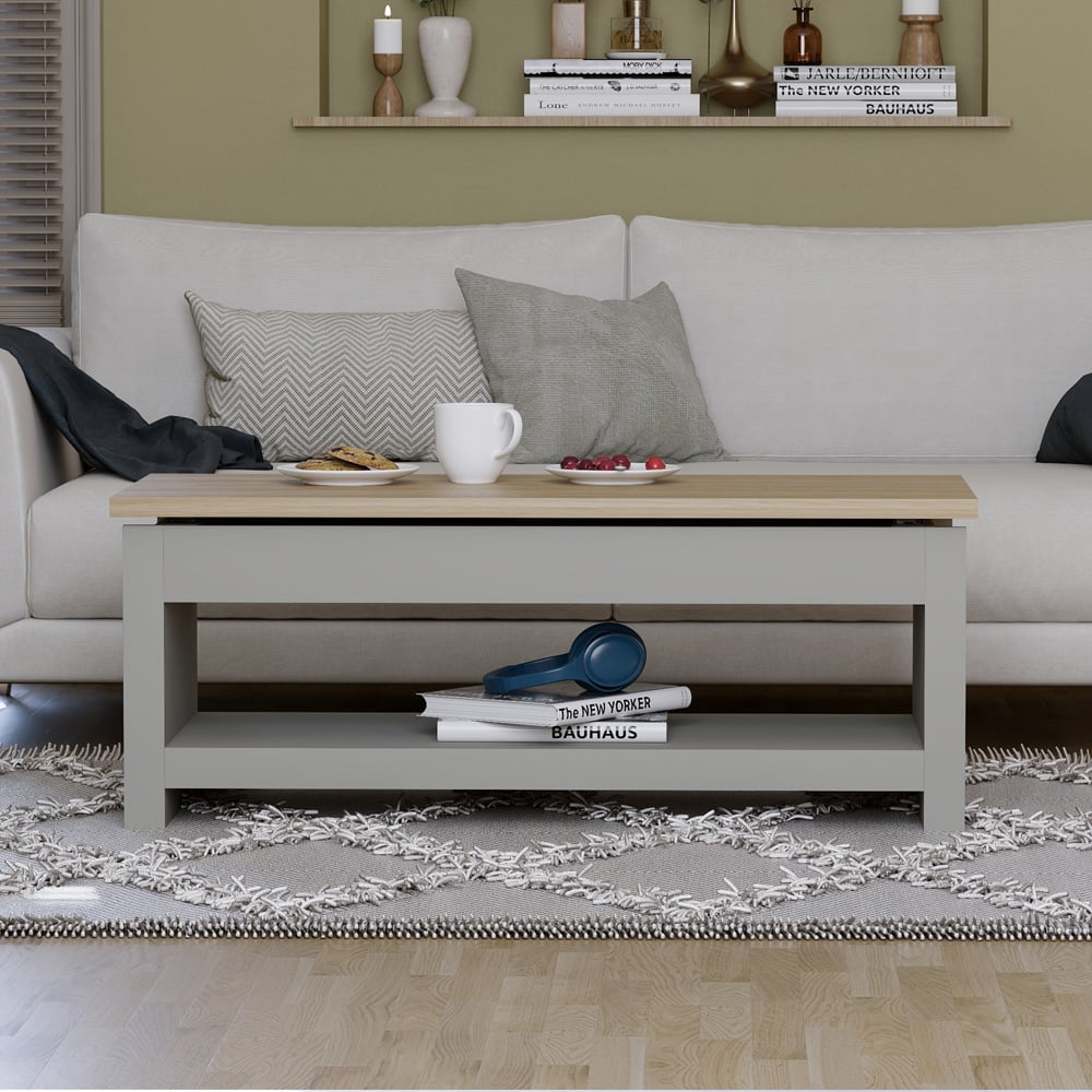 Vida Designs Arlington Grey Sliding Top Coffee Table Image 5