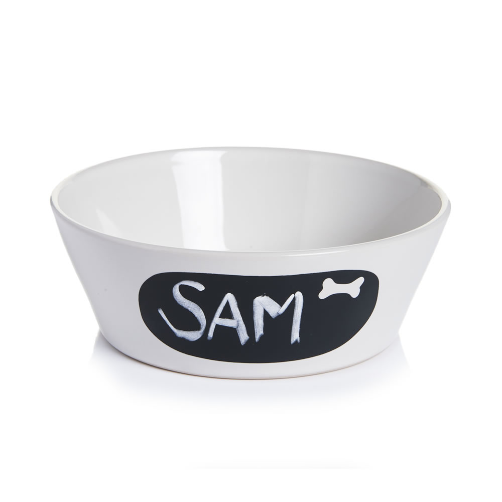 Wilko Small Chalkboard Dog Bowl Wilko