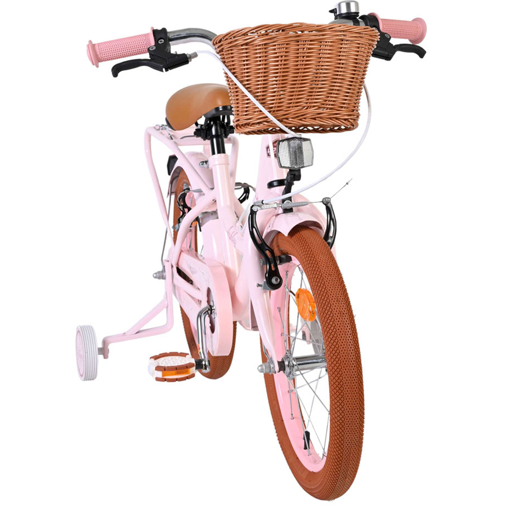 Volare Ashley Kids 16 inch Blue Pastel Bike with Stabilisers Rack and Basket Image 2