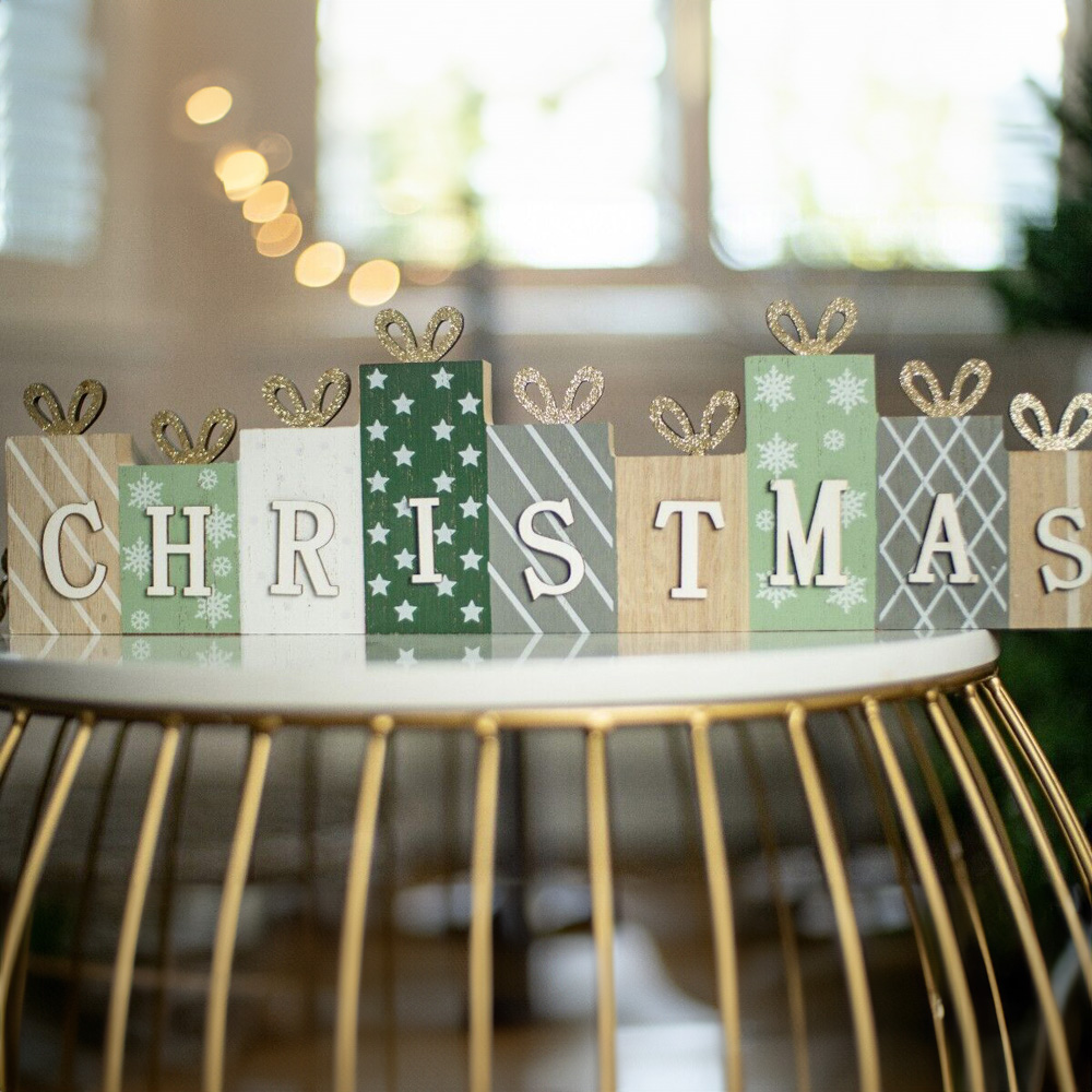 Marco Paul Christmas Sign on Presents Decoration 40cm Image 3