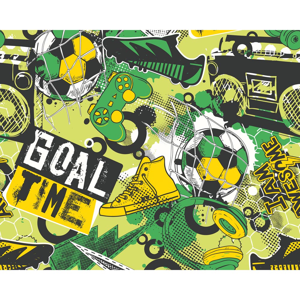 Origin Murals Games Splash Green Mix Wall Mural Medium Image 2