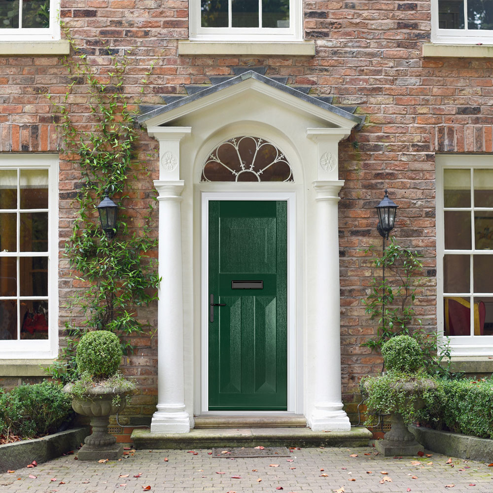 Crystal-Direct Eaton Solid Green GRP None Glass Right Hand Open Front Door 890 x 2090mm Image 2