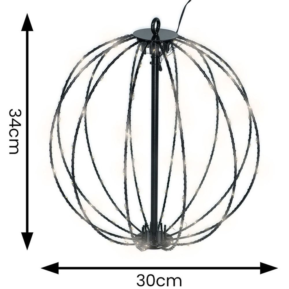 ValueLight Wire Frame Black Hanging Outdoor Solar Decorative Light Image 5
