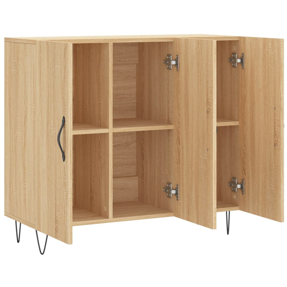 vidaXL 3 Door Sonoma Oak Sideboard Image 5