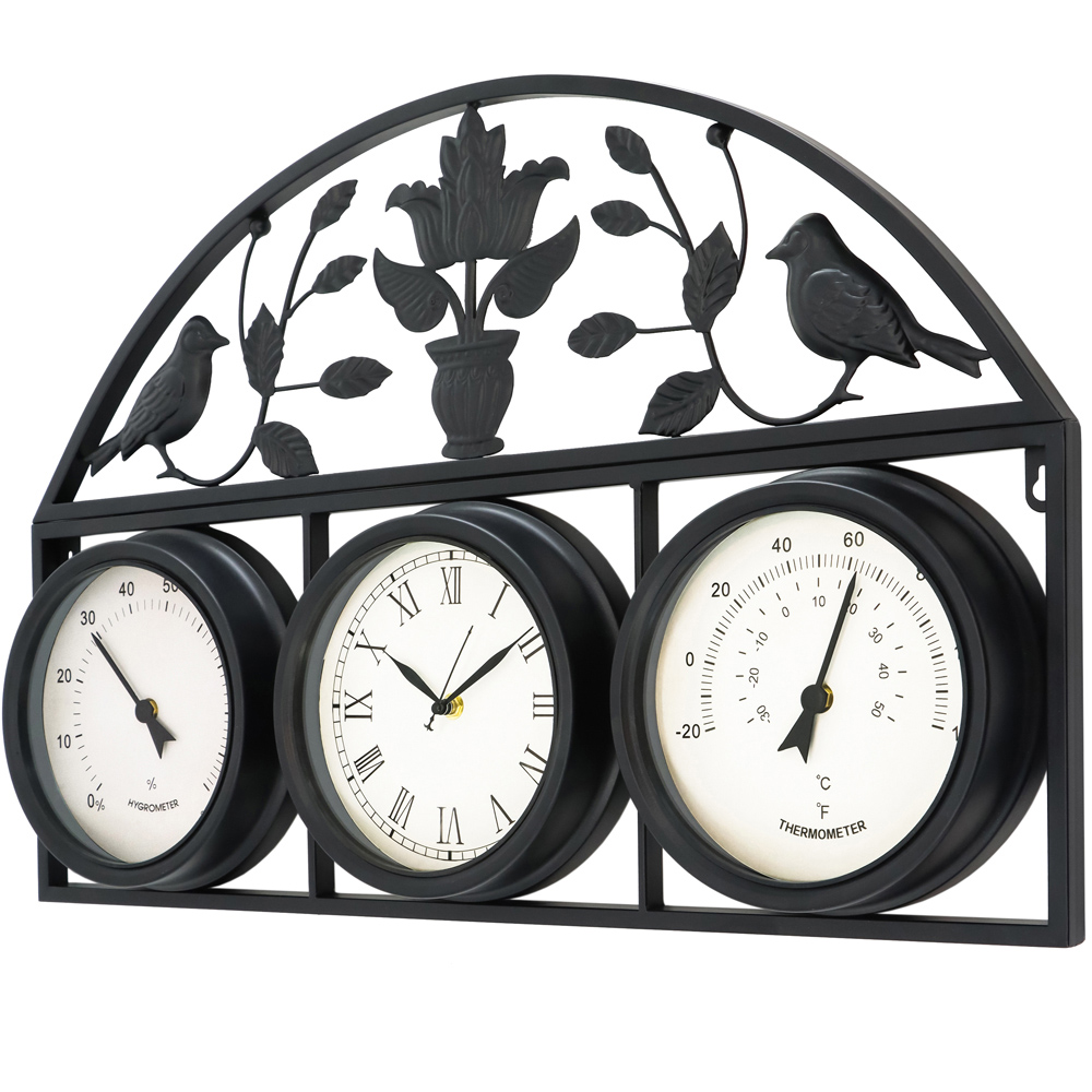 Charles Bentley Wall Clock with Thermometer and Hygrometer Image 5