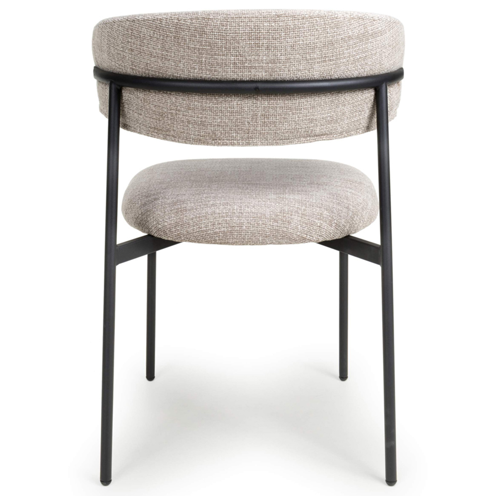 Shankar Marisa Set of 2 Oatmeal Tweed Dining Chair Image 6