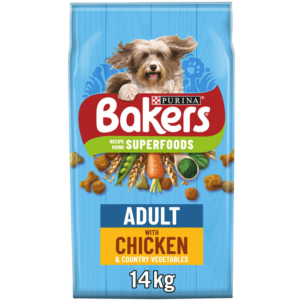 Bakers Chicken with Vegetables Dry Adult Dog Food 14kg Image 1