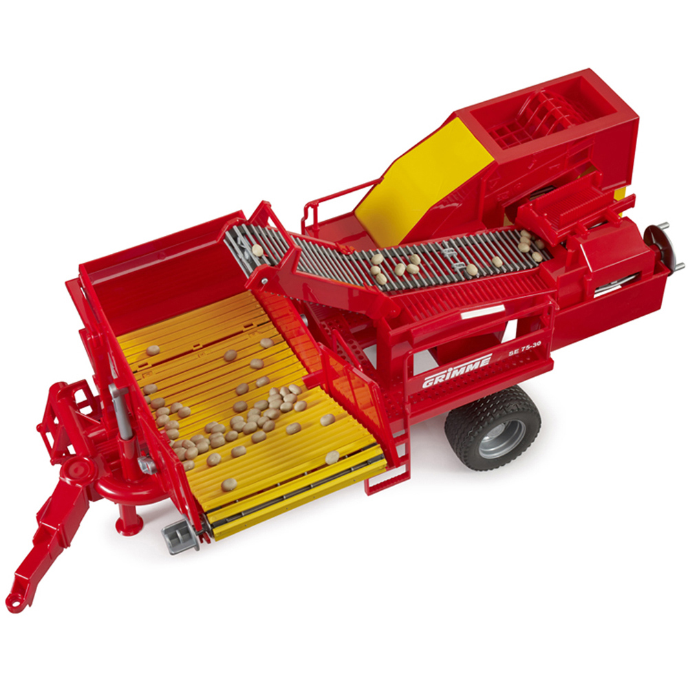 Bruder Kids Grimme SE 75-30 Potato Digger Playset Model with Imitation Potatoes Image 5