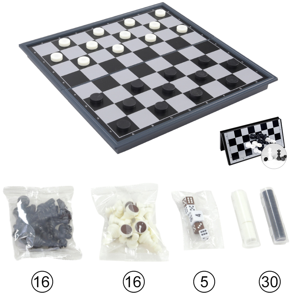 Living and Home 3 in 1 Portable Folding Magnetic Chess Image 8