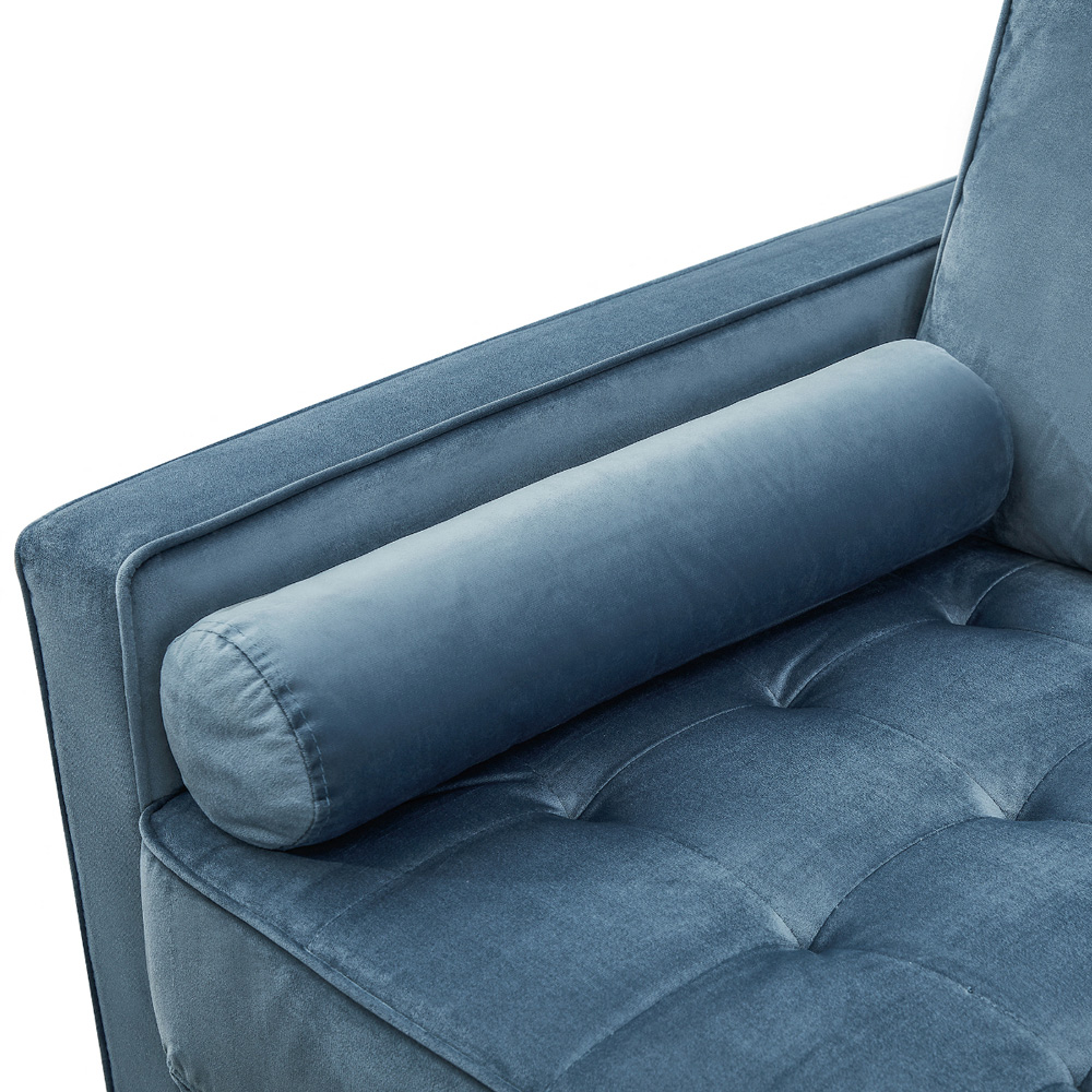 Home Detail Edward 3 Seater Blue Velvet Sofa Image 8