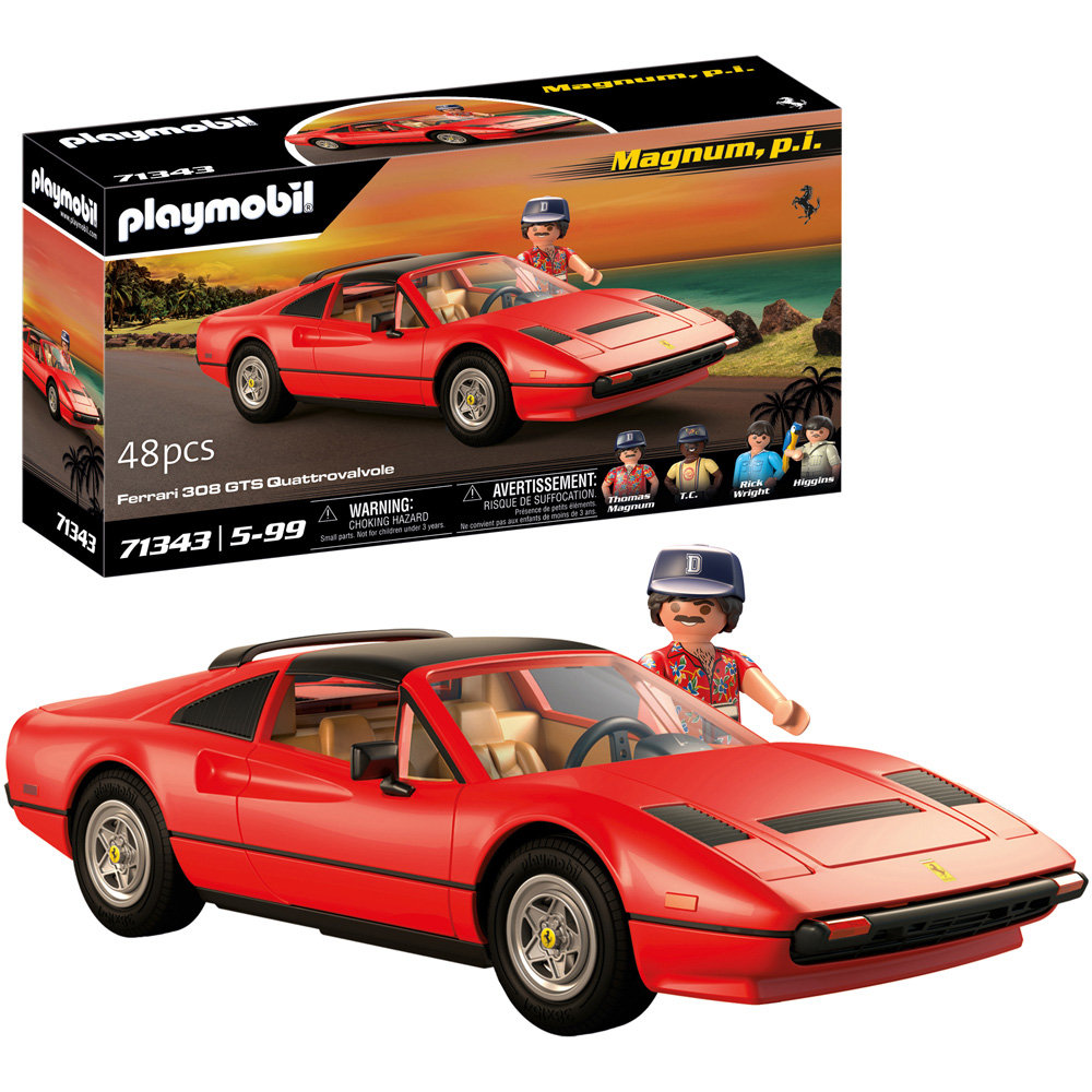 Playmobil Magnum P.I. Ferrari 308 GTS Quattrovalvole Playset 48 Piece Image 4