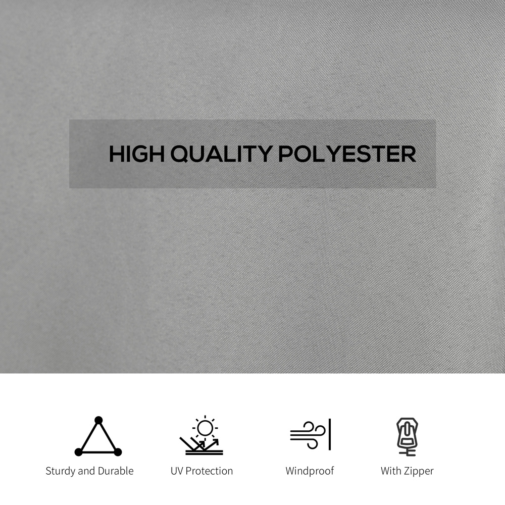 Outsunny 3 x 4m Light Grey Universal Gazebo Replacement Sidewall 4 Pack Image 7