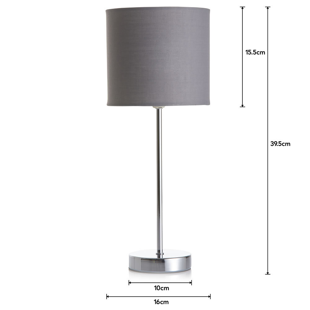 Wilko Milan Grey Table Lamp Image 4