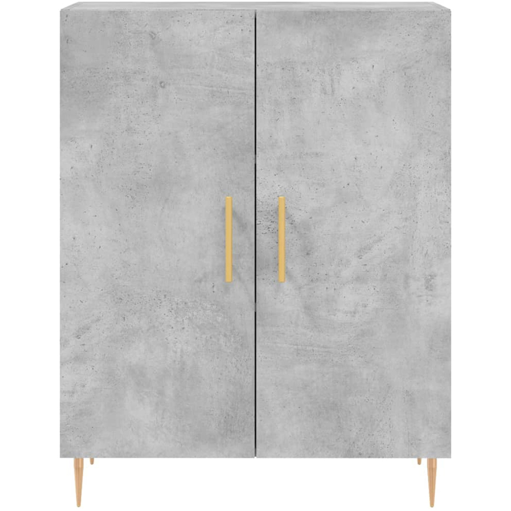 vidaXL 4 Door Concrete Grey Wooden Cabinet Image 8