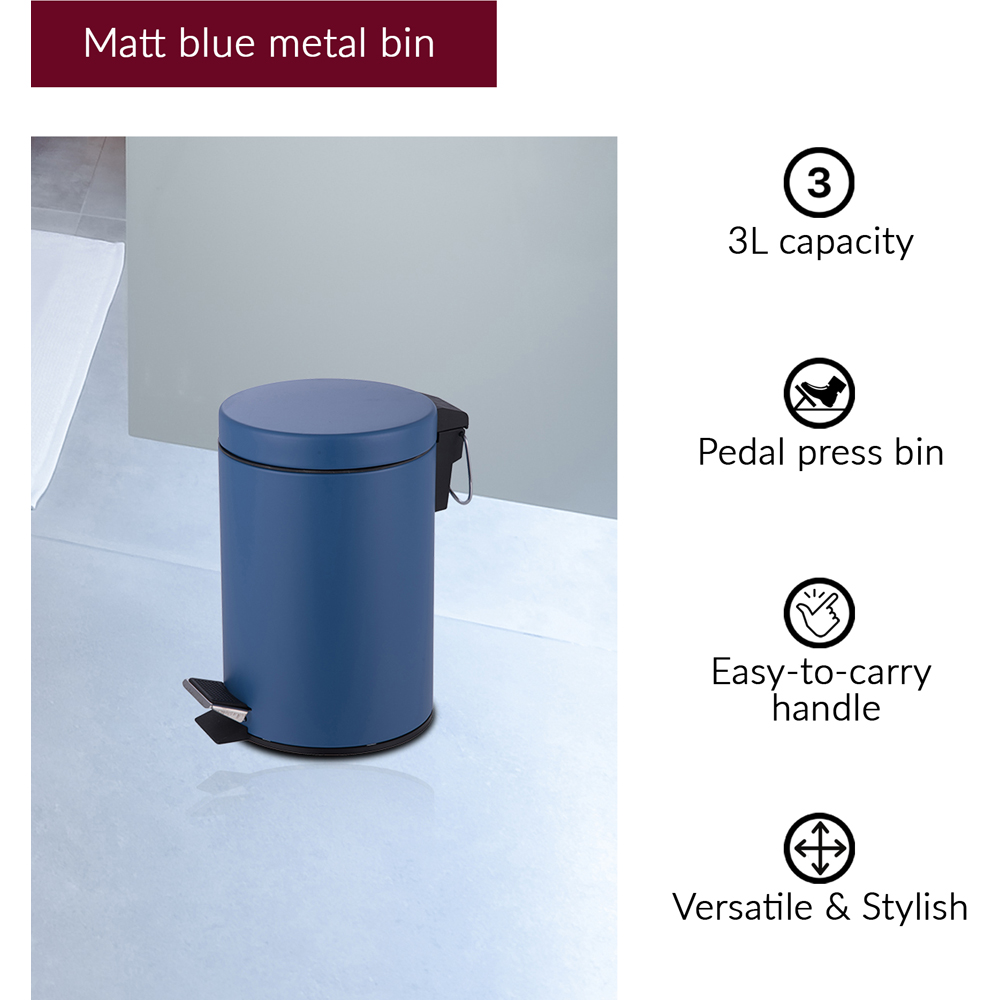 Innoteck Essentials 6 Piece Blue Bathroom Set Image 4