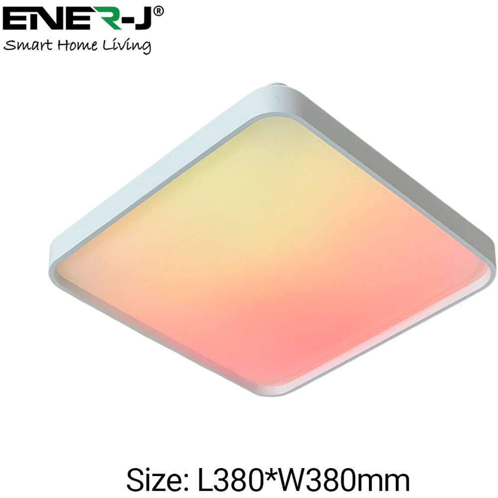 ENER-J 40W CCT Scenic Surface RGBIC LED Square Ceiling Light 380 x 380mm Image 3