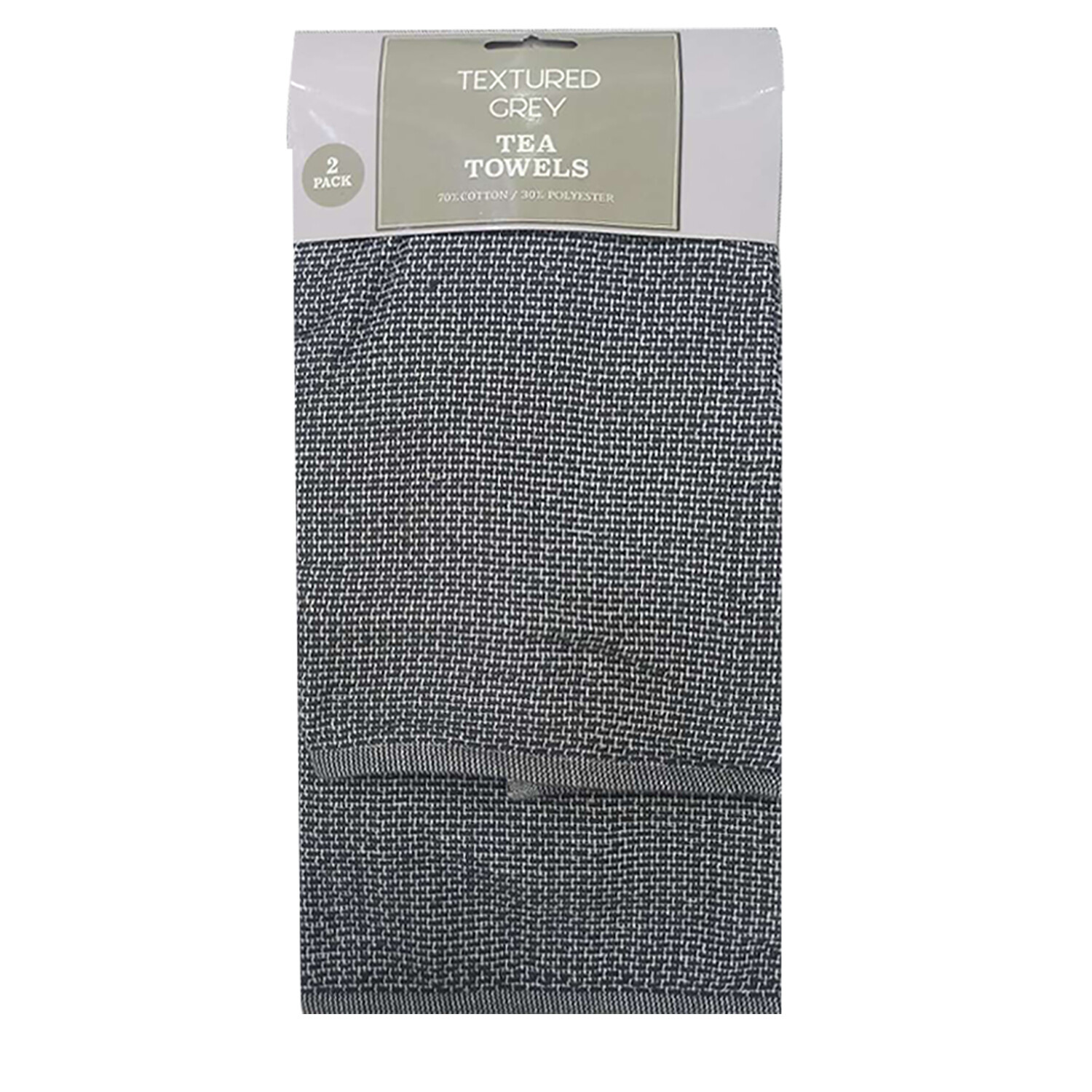 Pack of Two Textured Grey Tea Towels Image