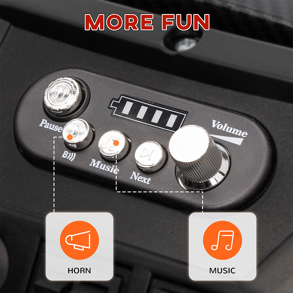 Tommy Toys Kids 2 Seater Black Electric Car with Remote Control Image 3