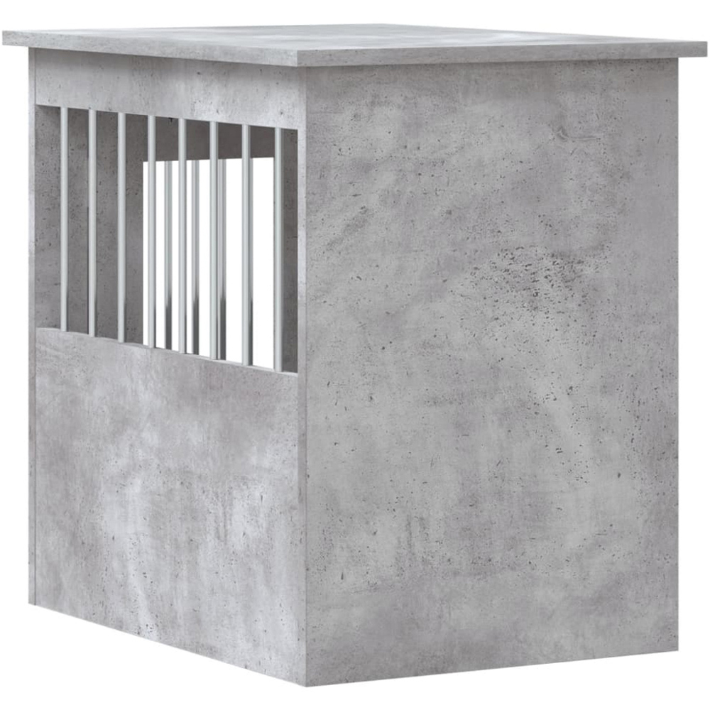vidaXL Concrete Grey Processed Wood Dog Crate Furniture 45 x 62 x 59cm Image 8