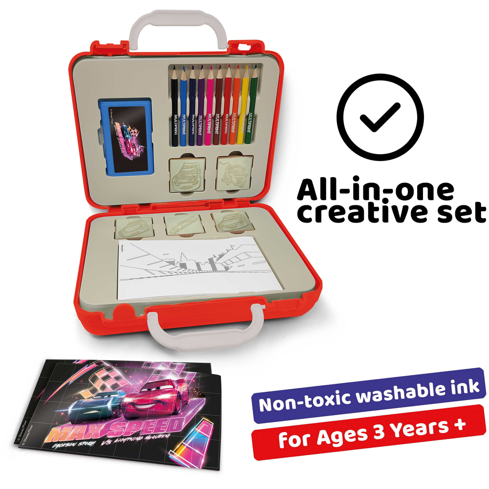 Multiprint Disney Pixar Cars Kids Travel Colouring and Stamp Set Image 3