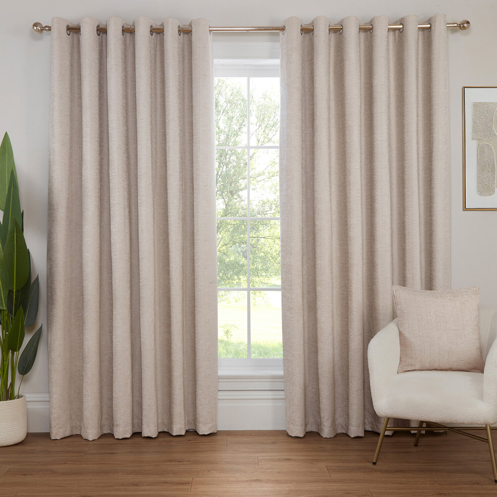 Delphine Chenille Blackout Curtain Ivory 229 x 168cm Image 4