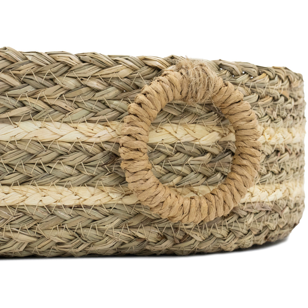 JVL Palma Maize Natural Round Storage Basket 2 Pack Image 5