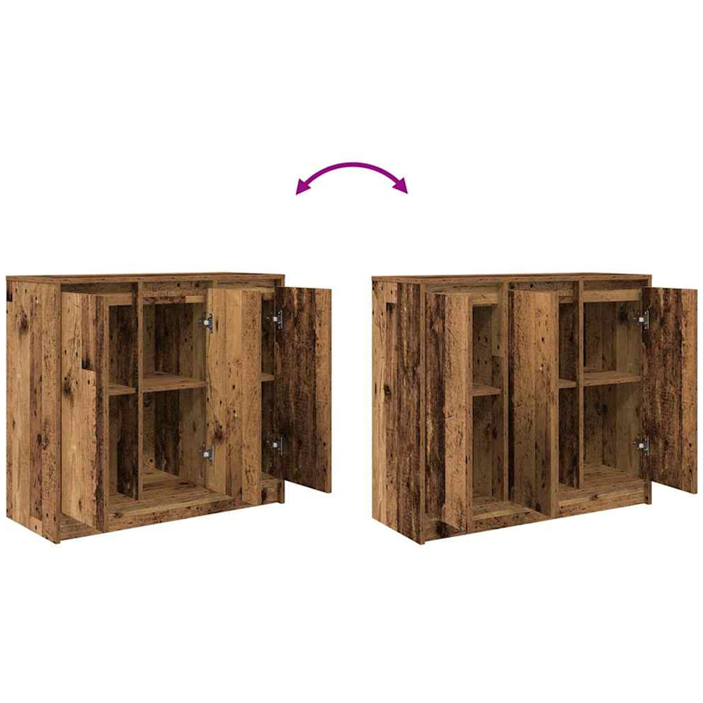 vidaXL 3 Door Old Wood Sideboard Image 9