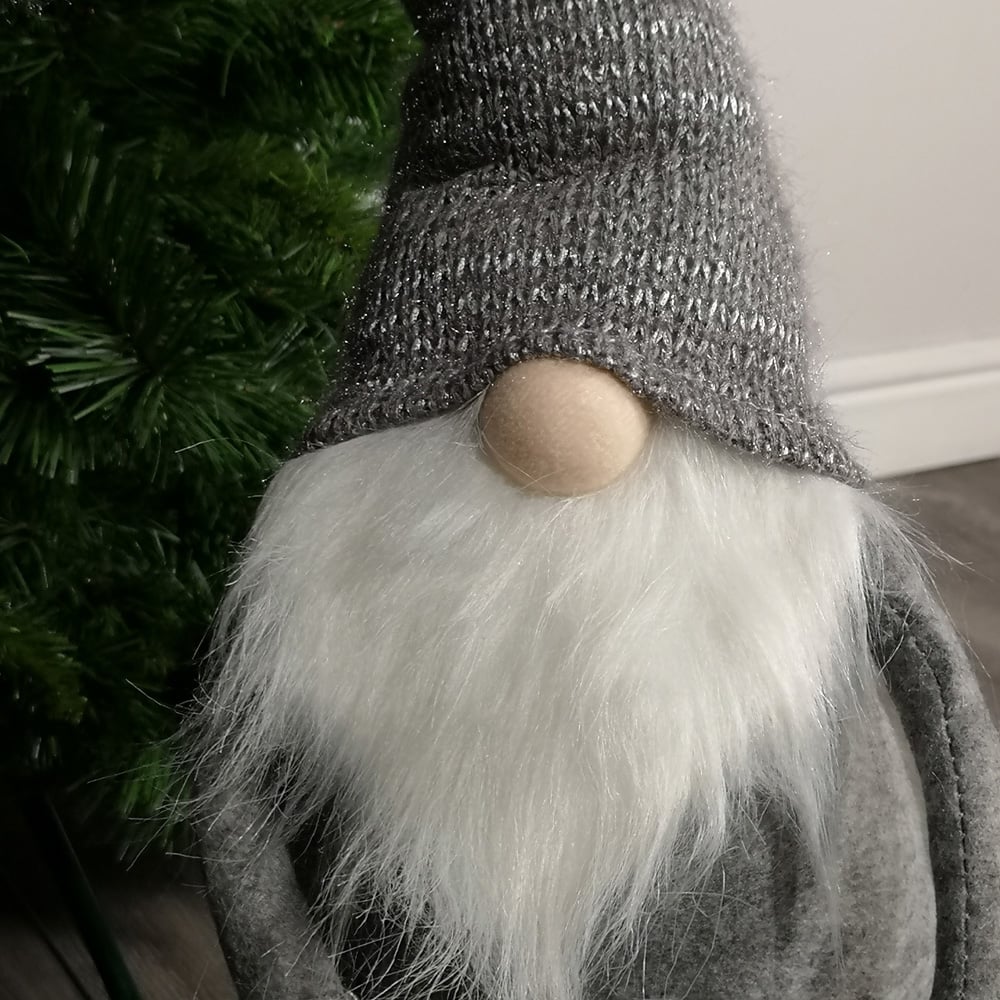 Samuel Alexander Grey Standing Gonk Plush LED Christmas Decoration 84cm Image 3