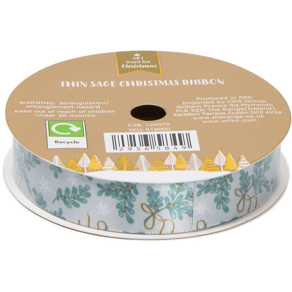 Thin Sage Ribbon Image 3