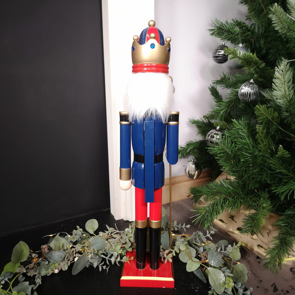 Samuel Alexander Traditional Wooden Nutcracker Soldier Decoration with Blue Body Image 6
