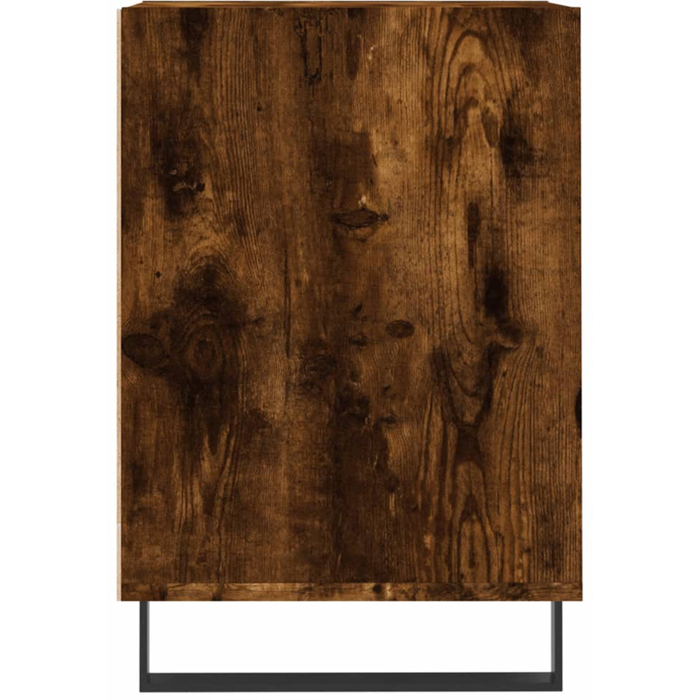 vidaXL 2 Door 3 Open Shelf Brown TV Cabinet with Black Metal Legs Image 5
