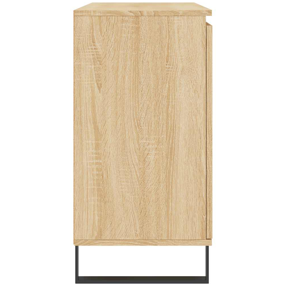 vidaXL 2 Door 2 Drawer Sonoma Oak Sideboard with Metal Legs Image 7