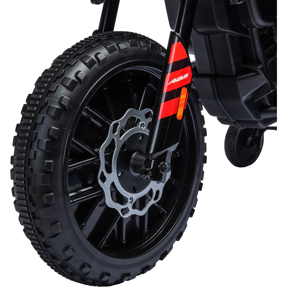 Tommy Toys Red Aprilia Licensed Kids Motorbike with Training Wheels 12V Image 3