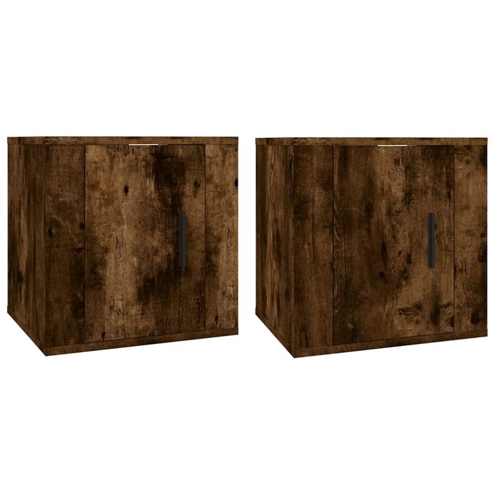 vidaXL Single Door Wall Mounted TV Cabinet Set of 2 Image 2