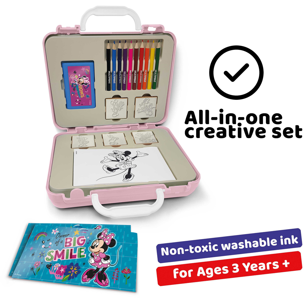 Multiprint Disney Junior Minnie Kids Travel Colouring and Stamp Set Image 3