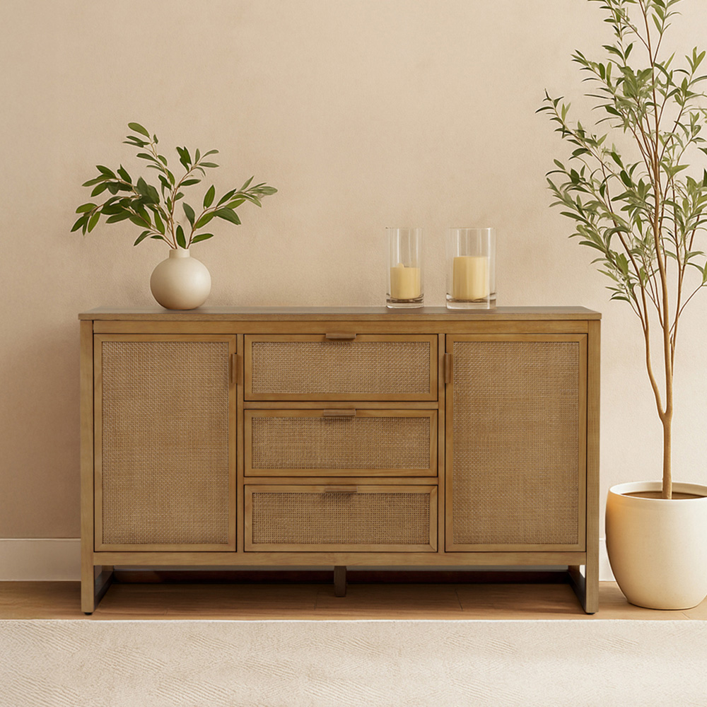 Teamson Home Hatteras 2 Door 3 Drawer Natural Sideboard Image 8