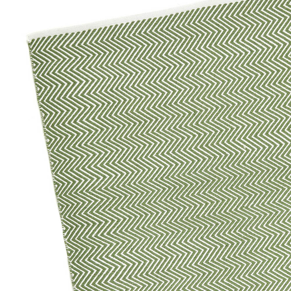 Hug Rug Dark Green Herringbone Woven Rug 80 x 150cm Image 2