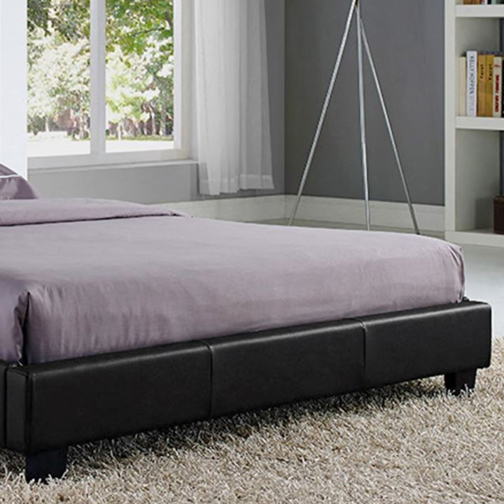 Home Detail Canis Double Black Faux Leather Bed Frame with LED Image 3