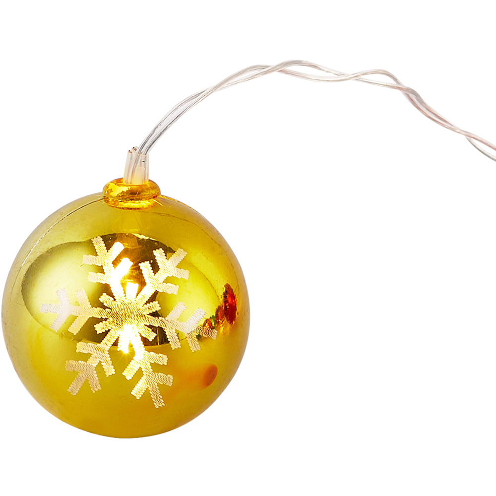 Living and Home 20 Multicoloured LED Christmas Shiny Bauble String Light Image 5
